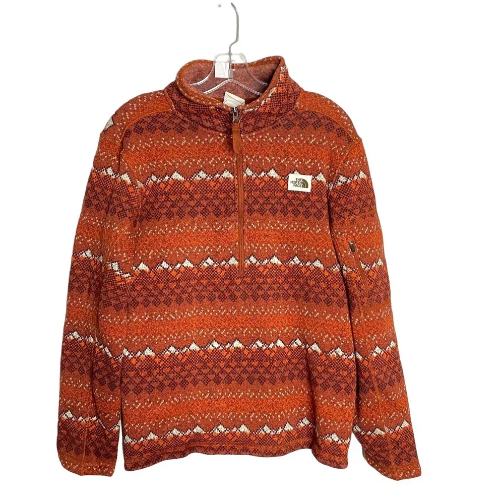 The North Face Mens Fair Isle Fleece 1/4 Zip Pullover Activewear Top‎ Sz Medium